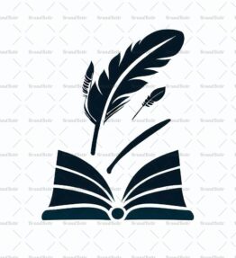 Offenes Buch und Feder